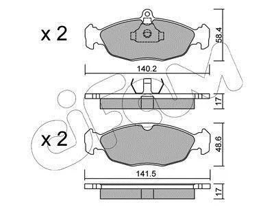 OPEL Тормозные колодки передние Astra F 91-,Vectra A 88-,Daewoo Lanos,Nexia CIFAM 8220770