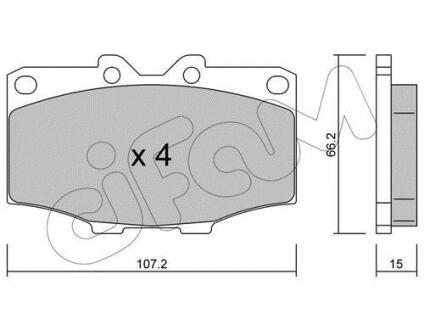 Гальмівні колодки зад. Toyota Land Cruiser 84- CIFAM 8221090