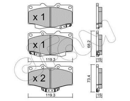 Гальмівні колодки пер. Cruiser/Hilux/4 Runner/Taro 89- CIFAM 8221290