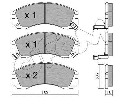 MITSUBISHI Гальмівні колодки передн.Pajero 90-,L200/400, Galant, Lancer CIFAM 8221340