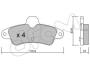Тормозные колодки задн. (без датч.) FORD Mondeo -00, Cougar 98- CIFAM 8221430 (фото 1)