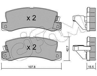 Гальмівні колодки зад. Avensis/Corolla/Camry/Corona/Celica/Carina/RX/ES 87-07 CIFAM 8221611