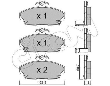 Гальмівні колодки пер. Honda Civic 91-05 (TRW) CIFAM 8221740
