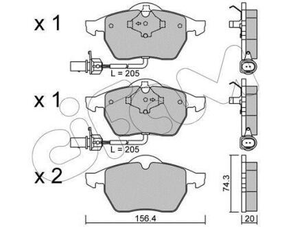 Гальмівні колодки пер. Passat B5/Audi A4/A6 00-05 CIFAM 8221813