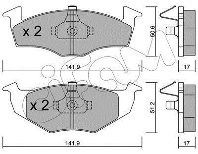 VW Гальмівні колодки передн. Polo 94-, LupoSkoda Fabia (без датчиків) CIFAM 8222060
