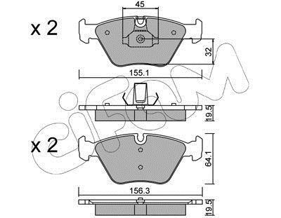 Гальмівні колодки пер. BMW 5 (E39) 95-03 (ATE) CIFAM 8222073