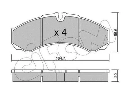 Комплект гальмівних накладок, дискове гальмо CIFAM 8222126