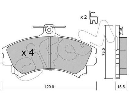 Гальмівні колодки пер. Mitsubishi Colt/Volvo S40/V40 1.1-2.0 i/TD 95- (TRW) CIFAM 8222160