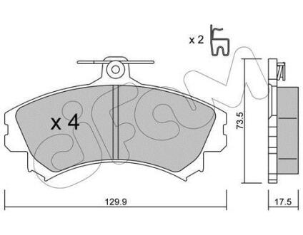 Гальмівні колодки пер. Mitsubishi Colt/Volvo S40/V40 1.1-2.0 i/TD 95- (TRW) CIFAM 8222161