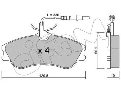 CITROEN Гальмівні колодки передн. з датчиком Berlingo, Xsara, Peugeot 306, Partner CIFAM 8222170