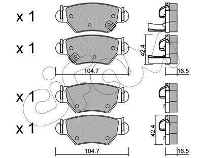 OPEL Гальмівні колодки задні Astra G, Zafira 98- CIFAM 8222590