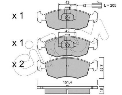 Гальмівні колодки пер. Linea/Strada/Siena/Albea/Palio/Punto 99- CIFAM 8222740