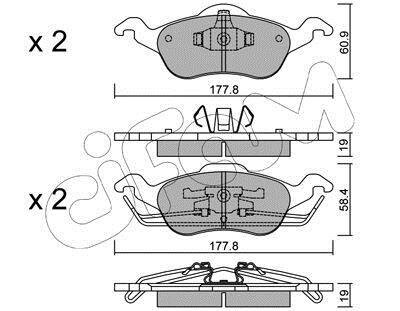 FORD гальмівні колодки передн.Focus 98- CIFAM 8222910