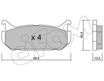 Гальмівні колодки зад. Mazda 626 91-02 (akebono) CIFAM 8223030