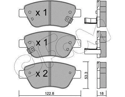 Комплект гальмівних накладок, дискове гальмо CIFAM 822-321-4