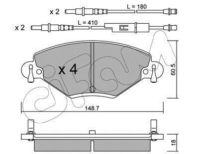 Гальмівні колодки пер. Citroen C5 01- (Bosch) CIFAM 8223310