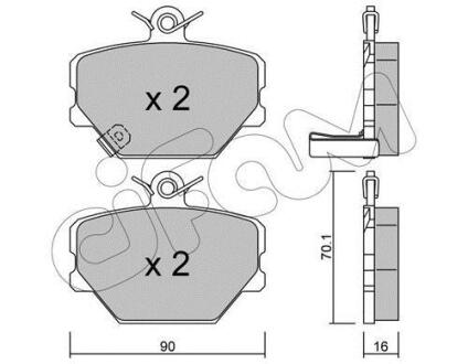 Гальмівні колодки пер. City Coupe/Crossblade/Fortwo (98-14) CIFAM 8223410