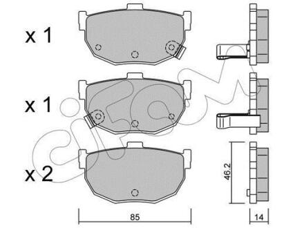 KIA Колодки тормозные задние дисковые Cerato,Hyundai CIFAM 8223620