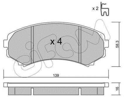 Гальмівні колодки пер. Mitsubishi Grandis 04-11/Pajero 90- (sumitomo) CIFAM 8223990