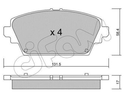 NISSAN гальмівні колодки передні Almera Tino,Primera 02- CIFAM 8224640