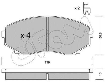 MAZDA гальмівні колодки передн.MPV,E (TYPE) 93- CIFAM 8224770