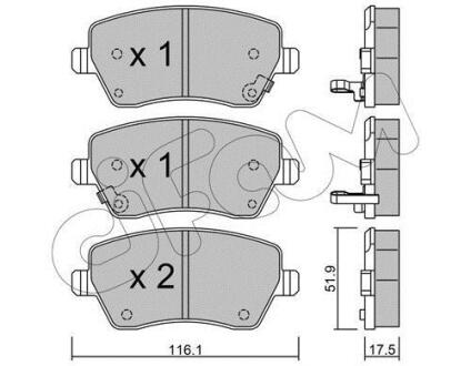 SUZUKI гальмівні колодки передн. Swift, SX4, Opel Agila 05-, Nissan Note, Micra 05- CIFAM 8224852
