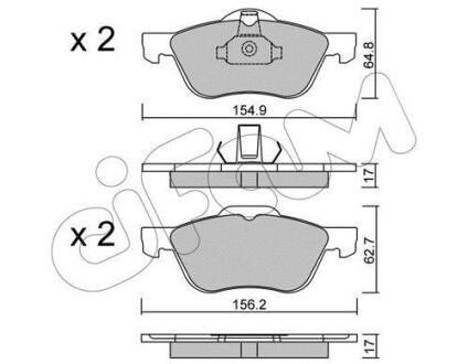NISSAN Гальмівні колодки передн. PRIMERA 96-02 CIFAM 8224890