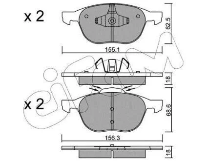 Гальмівні колодки пер. Connect 02- CIFAM 8225341