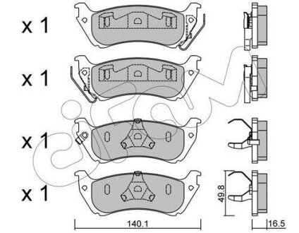 Гальмівні колодки зад. MB M-Class (W163) 98-05 (Bosch) CIFAM 8225700