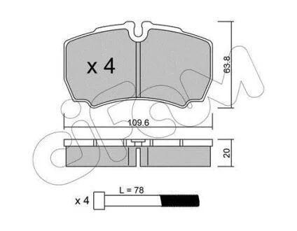 FIAT Тормозные колодки задние Transit,Iveco Daily III 29,35 00- CIFAM 8226040