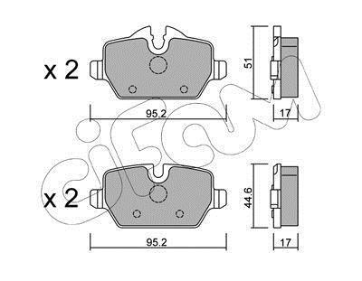 Гальмівні колодки зад. BMW 3(E90)/1(E81) 04-13 (TRW) CIFAM 8226410