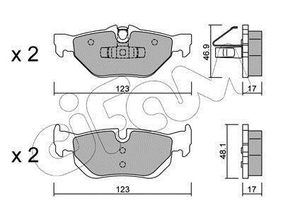 BMW Тормозные колодки задн.3 E90 04-,X1/3 09- CIFAM 8226420