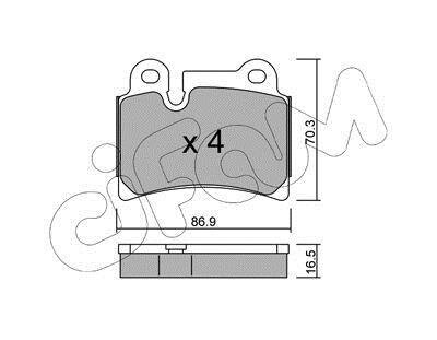Гальмівні колодки зад. VW Touareg 02-10 (brembo) CIFAM 8226600