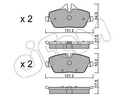 Гальмівні колодки пер. BMW 1 E87/Mini Cooper 1.2-2.0 03-12 CIFAM 8226640