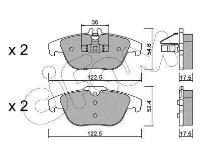 Гальмівні колодки зад. MB W204 1.8-2.3 07- (ATE) CIFAM 8226660