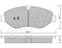 Колодки тормозные передние (система BREMBO) MB Sprinter (906) VW Crafter 06- CIFAM 8226710 (фото 1)