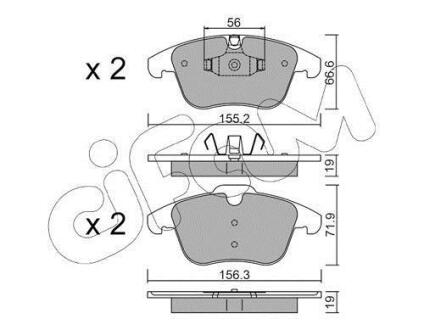 Гальмівні колодки пер. V60/S60/XC70/V70/S80/Discovery/Evoque/Freelander/Galaxy/Mondeo/S-Max 06- CIFAM 8226754