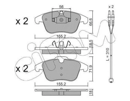 Гальмівні колодки пер. PEUGEOT 407/508 09-/CITROËN C5 08-16 CIFAM 8226755K