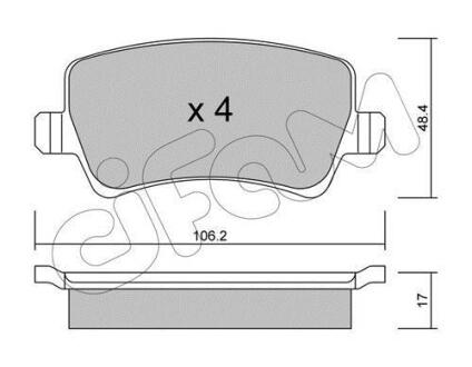 FORD Тормозные колодки задн. Galaxy 06-, Volvo S80, V70 CIFAM 8226760