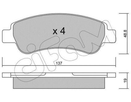 Гальмівні колодки Boxer/Ducato/Jumper (06-21) CIFAM 8227100