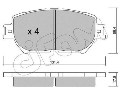 Гальмівні колодки пер. Toyota Camry 96-06 (akebono) CIFAM 8227510