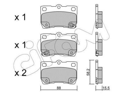 Гальмівні колодки зад. Lexus GS 05-/IS 05- (NBK) CIFAM 8227610