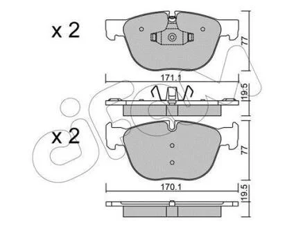 BMW Тормозные колодки передн.X5 E70 07-,F15,85 13-,X 6 E71 08-,F16,86 14- CIFAM 8227700