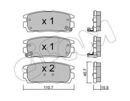 Гальмівні колодки зад. Chevrolet Captiva 06- (akebono) CIFAM 8227790