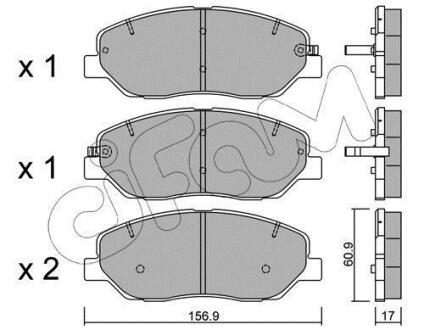 Гальмівні колодки пер. Hyundai Santa FE 06- (mando) CIFAM 8227870
