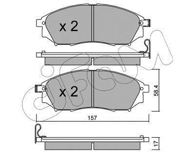 Гальмівні колодки пер. QX50/Q70/Q60/Navara/Qashqai/Murano/Pathfinder/Koleos 01- CIFAM 8228190