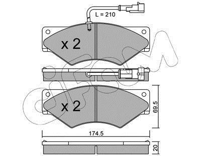 IVECO Гальмівні колодки передн. DAILY 96-99 CIFAM 8228491