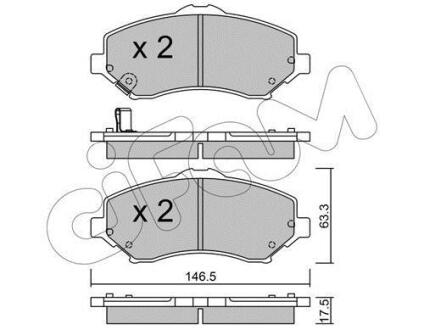 CHRYSLER гальмівні колодки передн.Grand Voyager,Dodge Nitro,Cherokee 07- CIFAM 8228620
