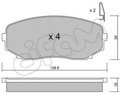 Гальмівні колодки пер. Mazda CX-7/CX-9 07- (sumitomo) CIFAM 8228720