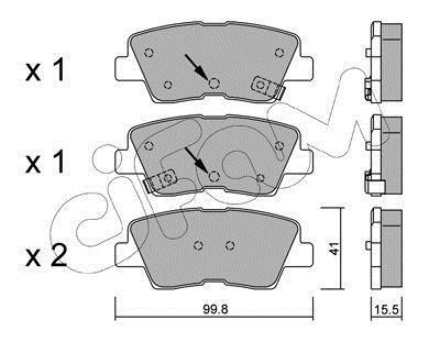 Гальмівні колодки зад. Hyundai i30/i40 11-/Kia Cee\'d 12- (akebono) CIFAM 8228861